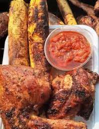 Chicken & Bole (Roasted Ripe Plantain)