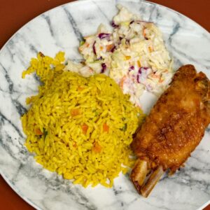 Fried Rice with Turkey and Coleslaw